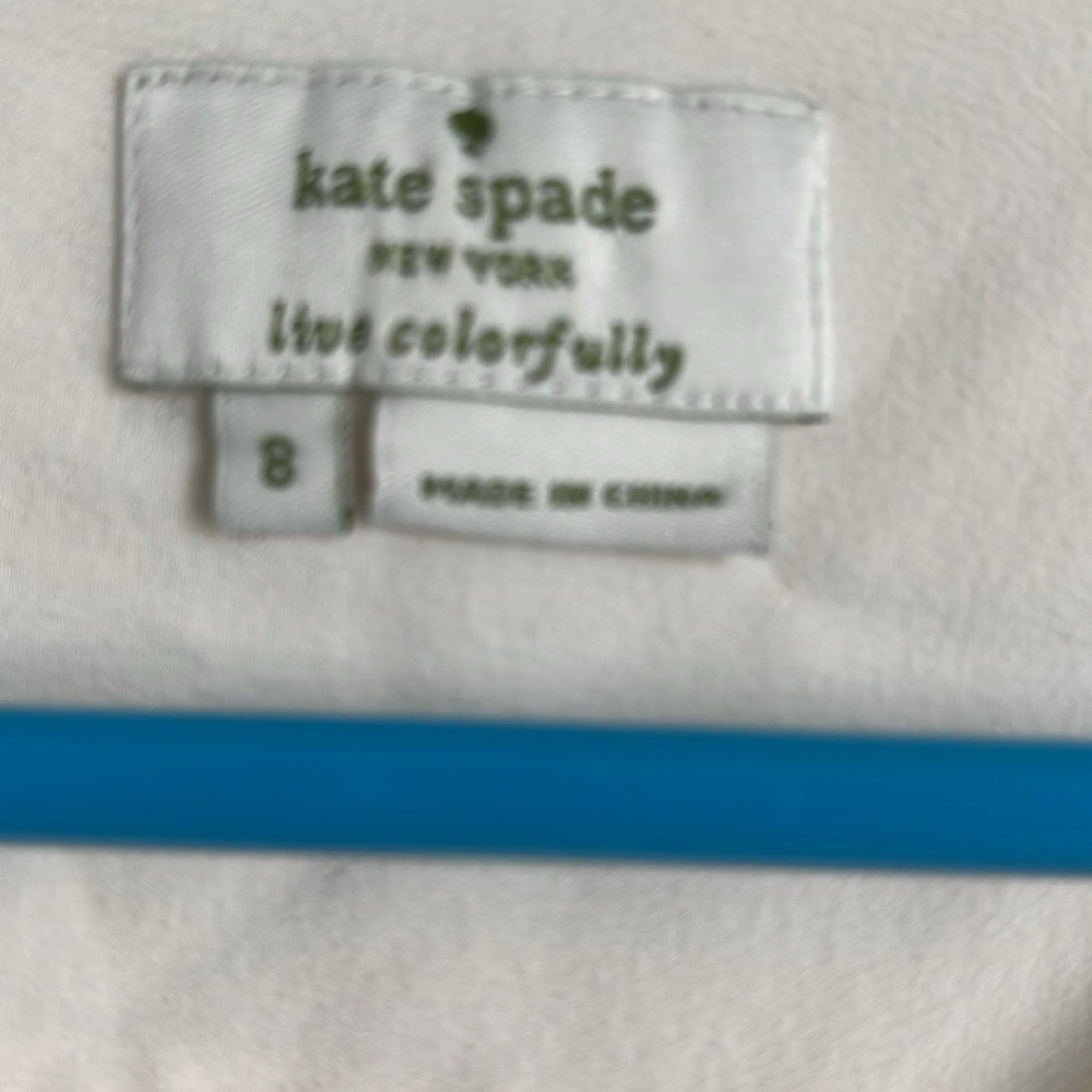 Kate Spade 100% silk crepe ivory bow blouse Size 8 - Picture 2 of 5